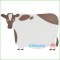 China supplier OEM factory custom made pp plastic cow shape cutting mat in U.S. market