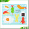 Anti-bacterial PP Plastic thin plastic chopping board set,pp kicthen cutting board with 4C offset printing