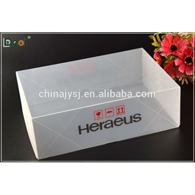 China supplier high quality pp clear twill plastic shoe box