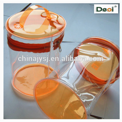 China supplier custom made OEM factory eco-friendly recycled pvc clear plastic packing cosmetic pouch with zipper