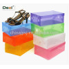 colored fashion pp clear plastic shoe packing box