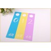 colored H.M hang tag used for hanging clothes