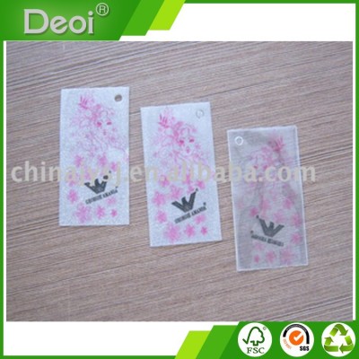 China OEM Factory Customized Professinal Pvc PP Garment clothes Hang Tags made in shanghai factory