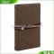 Customized A6 Expanding Suede Fabric Cover Leather Pocket Folder