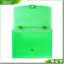 Deoi custom made green pp material document a4 plastic file box with handle