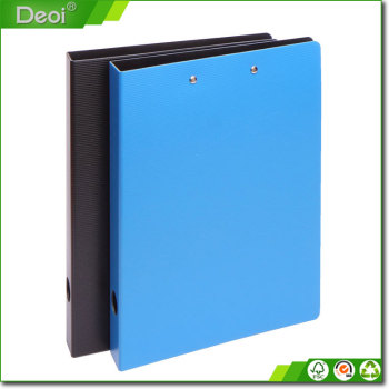 professional plastic hard cover size customized file folder with 2 clips
