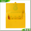 Elegant yellow plastic PP A4 size material document box for office supplies