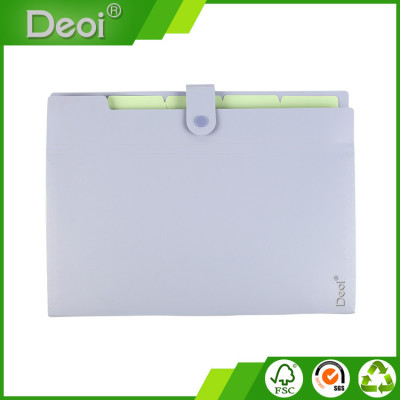 stationery OEM factory and customized decorative pp plastic 6-pockets expanding file folder