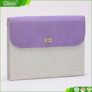 2015 all kinds of design's fabric expanding file folder factory supply with Suede Fabric cover
