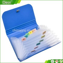 Factory price Colorful A5 PP Expanding File Folder, A5 Expandable Wallet File Folder, pp Plastic File Folder With 15 Pockets
