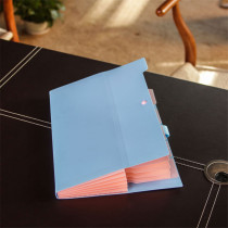 stationery OEM factory and customized decorative durable expanding file folder with 6 dividers