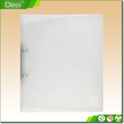 Eco-friendly A3 A4 A5 size 2 holes & 20 pockets pp/pvc ring binder with Transparent glossy surface