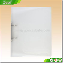 Custom A4 size PP Polypropylene plastic Economy clear 20 pockets ring binder with 0.5 Inch Round rings