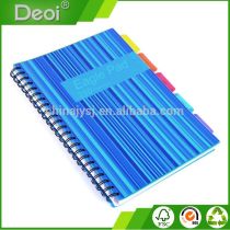 New design a4 spiral notebook with color pages