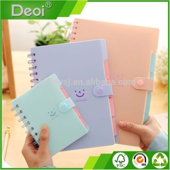Customized wholesale spiral notebook with colored paper