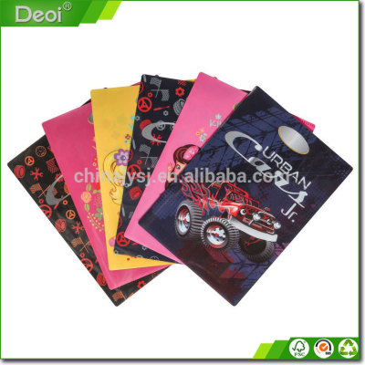 2016 Deoi brand wholesale pp pvc plastic book cover embossed cover book printing