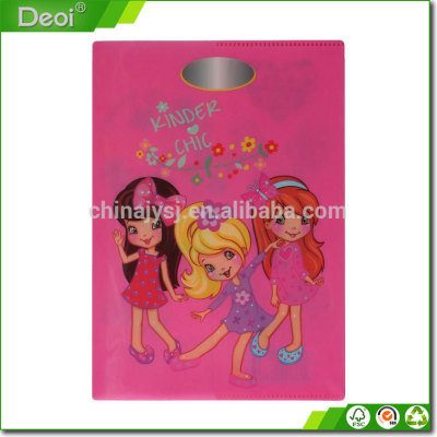 Deoi A4 A5 size PP Plastic soft cover book printing School Exercise Plastic PVC Book Cover