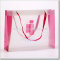 Clear pvc plastic bag with snap button classic design shopping bag