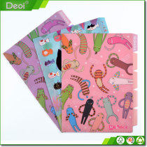 Customized PP PVC PET durable eco-friendly polypropylene pp plastic 5 pockets file folder with five indexes
