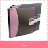 decorative 2 rings lever pvc clip file folder with button made in shanghai factory
