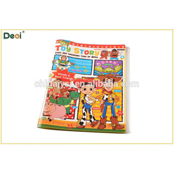 costom Cartoon Style Pocket Plastic Clear File Folder with Zipper Bag in China