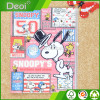 snoopy pp plastic file folder with zipper bag