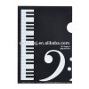 office supplies A4 paper pp plastic black and white color piano keys single pocket file folder