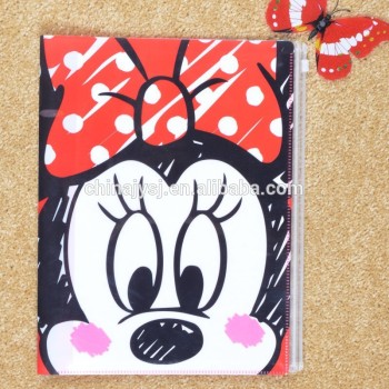 Mickey Mouse plastic zipper bag/ document bag /10 pockets file folder