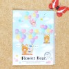 China Manufacture Deoi OEM customized printed a4 L shape pp Plastic file folder with zipper and flower bear