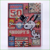 OEM factory eco-friendly pp plastic snoopy pocket file folder made in China