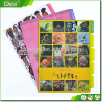 Eco-friendly luxurious A4 size 5 pockets Plastic clear pp plastic office filling products polypropylene file folder