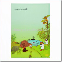 A4 clear L type file folder document holder made of Fresh PP material with 4C Printing which made in Shanghai OEM factory
