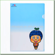 2015 Fashion A4 clear L type file folder document holder with 4C Printing which made in Shanghai OEM factory