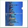 The Bund style Custom recycled L shape A3 A4 A5 PP plastic presentation file folder with 4C printing
