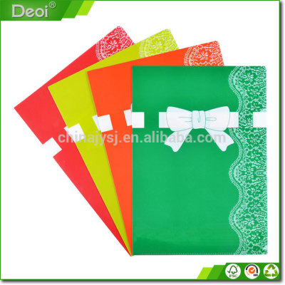 Factory sheet protector/A4 plastic file folder/ l shape folder custom print made in OEM factory