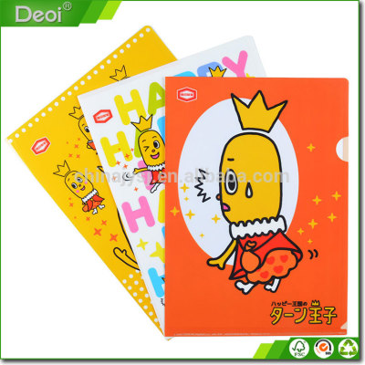 Eco-friendly Polypropylene l shaped plastic durable file folder with one paper insert