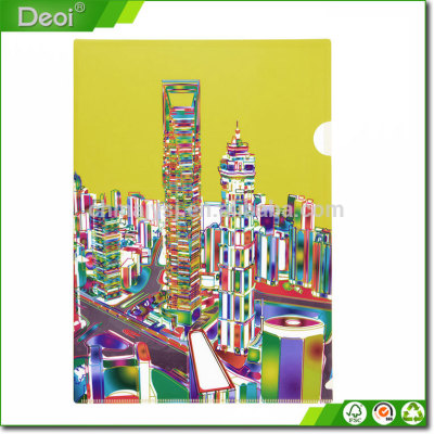 Deoi Factory cheap Customized eco friendly Plastic L shape A4 PP file folder