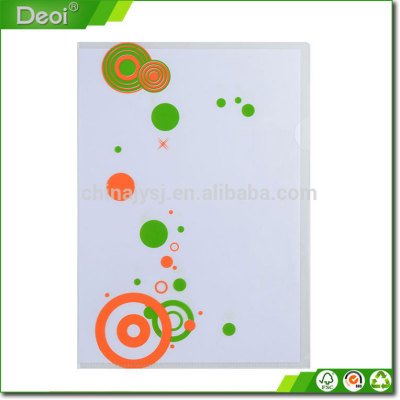 Deoi China Manufacture A4 L-shape plastic waterproof PP files folder made in Professional OEM manufactory