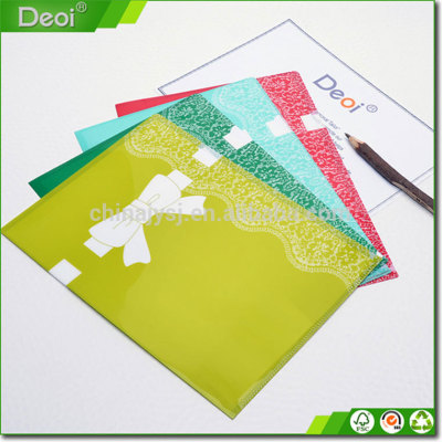 Deoi brand custom made L shape folder,japanese plastic file folder made in professional PEM factory
