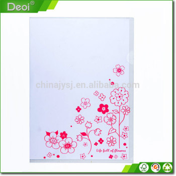 Widely Use Good Performance plastic L Shape Single Page File Folder made of pp material with custom logo printing