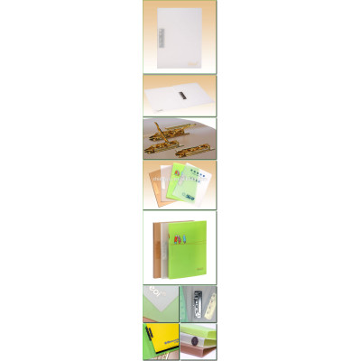 fashion handmade pp plastic spiral notebook with colored index tab divider