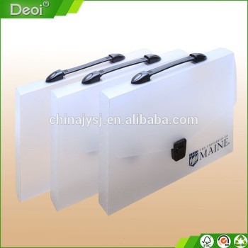 made in Shanghai OEM factory pp plastic frosted pp pencil box with handle
