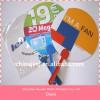 2015 hot sale Custom made Polypropylene pp Plastic advertisement promotional hand Fans made in shanghai factory