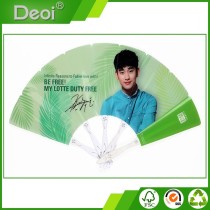 Wholesale OEM Customized PP PVC PET Plastic Folding Hand Fans