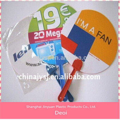 2015 hot sale promotion plastic handle fan made in china