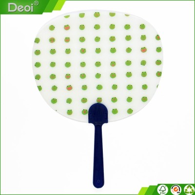 Made in China OEM factory ecofriendly pp plastic advertisement promotion gift fan with frog printing