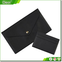 black PVC wallet for card