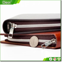 high quality customized A5 faux spiral bound leather notebook for office