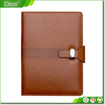 leather cover custom printed spiral office notebook for office