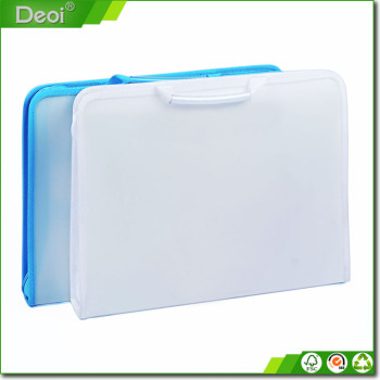 2016 new arrival handle file box case /pvc PP document file bag with zipper